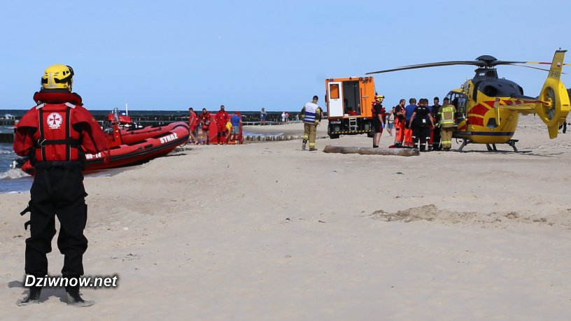 Akcja ratunkowa na plaży. Film i zdjęcia