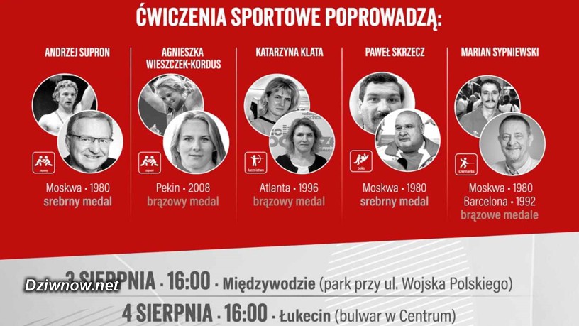 Zapraszamy na spotkanie z olimpijczykami w Łukęcinie i Międzywodziu